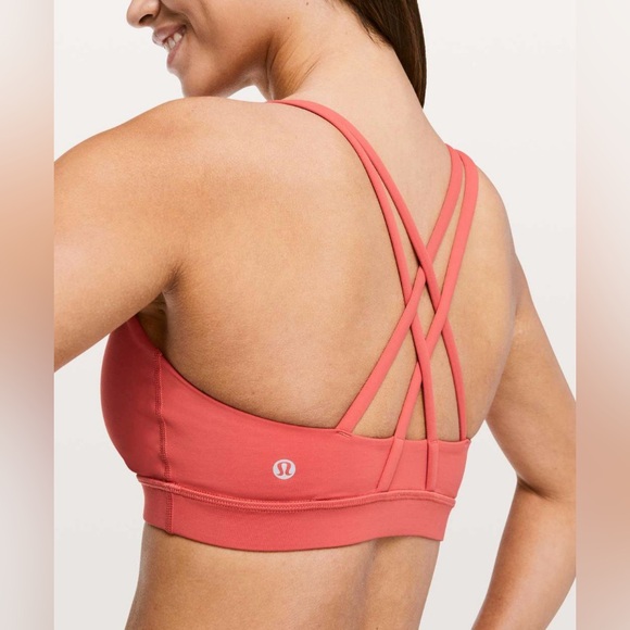 Lululemon Women’s Coral Sports Bra/Top Size 4/Small  Energy Bra - Picture 2 of 5
